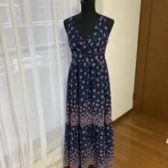 花柄 ロングワンピースナチュラルビューティーベーシック