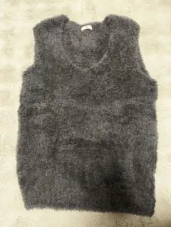 グレー Vネック ノースリーブ ベスト