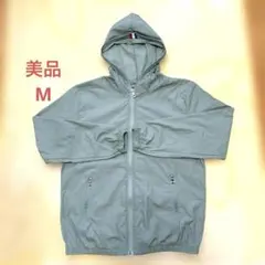 【美品】マウンテンパーカー M フルジップ ナイロン 日除け 薄手 フード付き