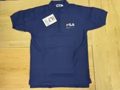 FILA ポロシャツ ネイビー 刺繍ロゴ ハーフジップ 未使用のサムネイル
