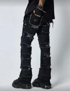 SHEIN ROMWE パンツ ダメージ カジュアル デニム