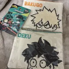 ヒロアカ デニム刺繍ポーチ 爆豪勝己 緑谷出久　おまけ付き