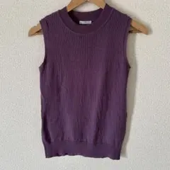 パープル ニット
