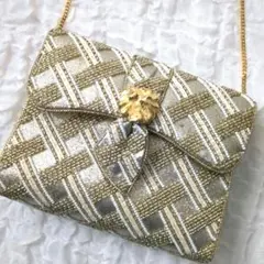 はしもと】ビーズバッグ 総柄 パープル 卒業式 入学式 結婚式 