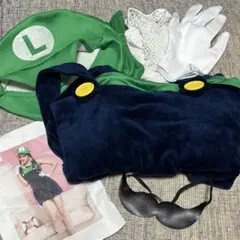 即日発送！ハロウィン コスプレ ルイージ 大人用 スカート