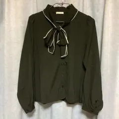 COLZA 長袖 ボウタイ ブラウス ブラック M