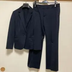 UNTITLED ネイビービジネススーツ パンツスーツ上7号　下9号