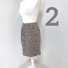 Apuweiser-riche 豹紋裙 鉛筆裙 膝蓋長 優雅 成熟女子 秋冬