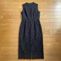 エメ AimerAcret パーティードレス ワンピース 9号 ブラック×レース