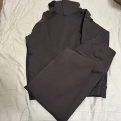 スウェットオーバーサイズプルパーカ スウェットワイドパンツ ダークブラウン