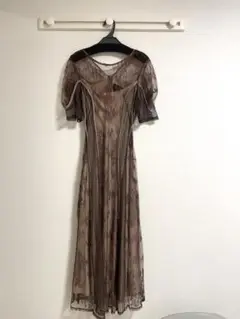 Lagnamoon LADYパネルレースワンピース モカ　S