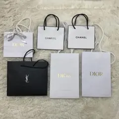 Dior CHANEL Yves saint Laurent ショッパー 紙袋