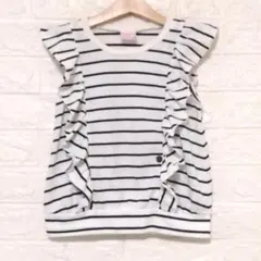 Boomy Roomy フリルデザインボーダーカットソーのサムネイル