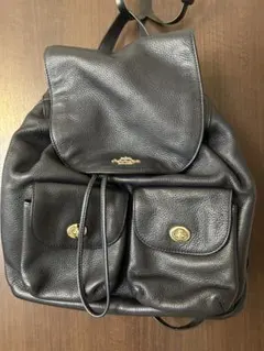 COACH レザー バックパック　ネイビー