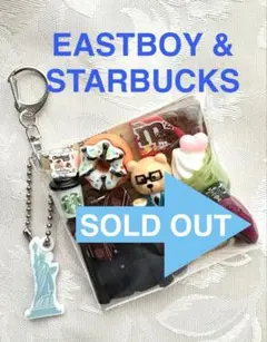 〓ガチャ詰めポーチ〓EASTBOY & Starbucks 図書館 - メルカリ