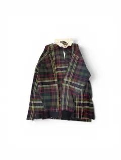 90s USA製Polo Ralph Lauren チェック長袖ポロシャツXL