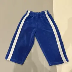 青 パイルパンツ　90サイズ