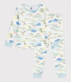 新品 未使用 タグ付 プチバトー 長袖 パジャマ アイランド 12ans