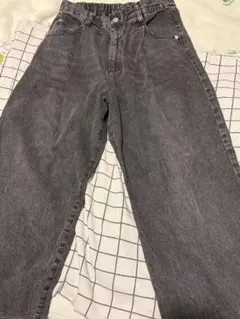 グレー ハイウエストデニムパンツ Mサイズ