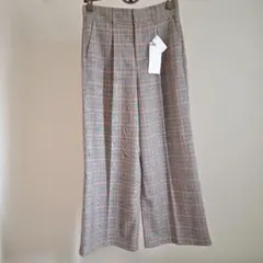 チェック柄 ワイドパンツ Mサイズ