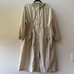 ジーユーGUベージュ フード付き ロングコートS