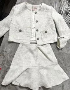 Apuweiser-richeクロップドツイートジャケット、スカートセットアップ