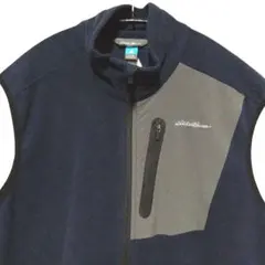 Eddie Bauer ☆ネイビー フリース ベスト メンズ Мサイズ