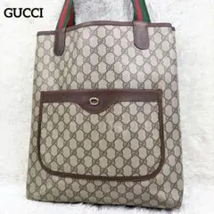 GUCCI オールドグッチ トートバッグ GGスプリーム シェリーライン