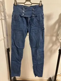 INGNI ハイウエスト スキニージーンズ ブルー