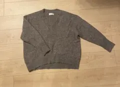 OPAQUE.CLIP Vネック セーター ニット グレー 秋服 冬服 Mサイズ