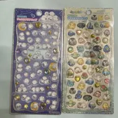 【2枚セット】シマエナガ　ふわふわとりのなかまたち　ジュエルプチドロップ