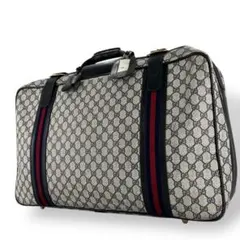 オールドグッチ　ボストンバッグ　GGスプリーム　シェリーライン　旅行カバン