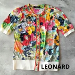 【美品】LEONARD 花柄 半袖 羽織物 カットソー トップス L 日本製 楽天市場】LEONARD レオナール 半袖カットソー サイズ:L