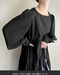 ジュノア　バックリボンティアードマキシワンピース