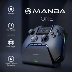 最新ManbaOne V2多機能ゲームコントローラー 連射/ディスプレイブラック