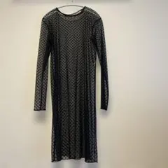 ZARA 도트 무늬 시스루 원피스