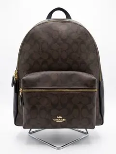 【正規品】COACH コーチ リュック チャーリー シグネチャー ブラウン