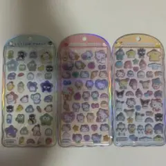 正規品　はぴだんぶい、キティ、サンリオキャラクターズ　コットンパフィ　3枚セット