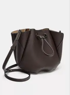 ZARA ミニバケットバッグ ブラウン