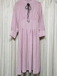 グレイル　バックレースリボン　ロングワンピース　ピンク