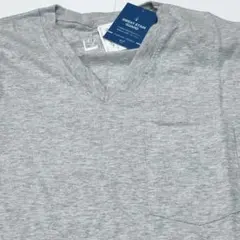未使用 417エディフィス 汗ジミ防止VネックTシャツ 胸ポケット グレー