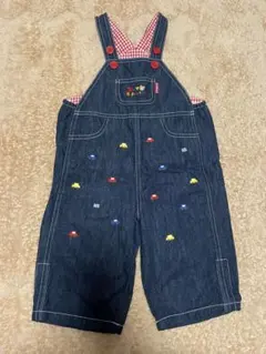 超美品 ミキハウス HOTBISCUITS デニム オーバーオール 車