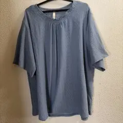半袖 カットソー ブルー Lサイズ