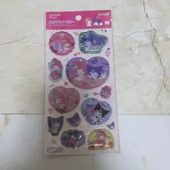 ポップデコパーティーわたあめカプセルシール　クロミ　マイメロ　メロクロ サンリオ