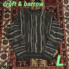 croft&barrow ブルガリア製 古着 3Dニット マルチカラー 90s