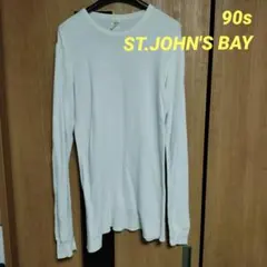 90s アメリカ製 St. John’s Bay サーマル USA ネイビー L