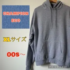 【CHAMPION ECO】XLサイズ パーカー 00s ストリート 無地