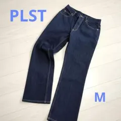PLSTプラステ ハイライズデニムパンツ M 濃紺 美シルエット 脚長効果抜群