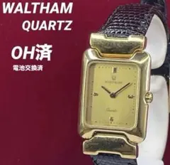 ★OH済/電池交換済★ WALTHAM ウォルサム スクエア ゴールド クォーツのサムネイル