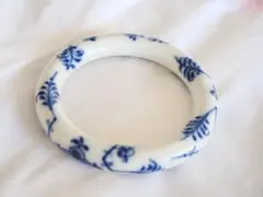 ロイヤルコペンハーゲン 磁器製 バングル ブレスレット ブルーフルーテッド